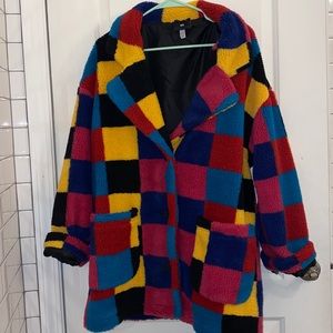 Lazy Oaf Coloured Cube Fleece Jacket